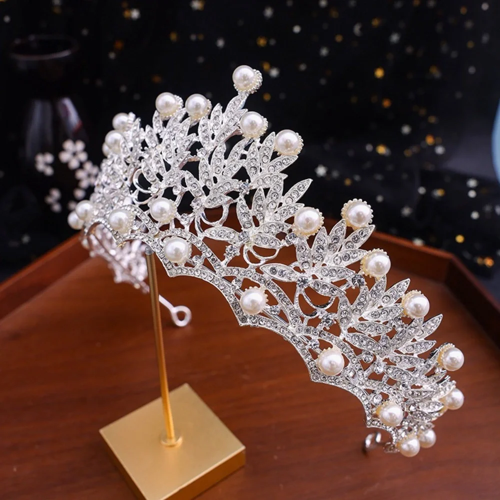Elegant Silver and White Tiara